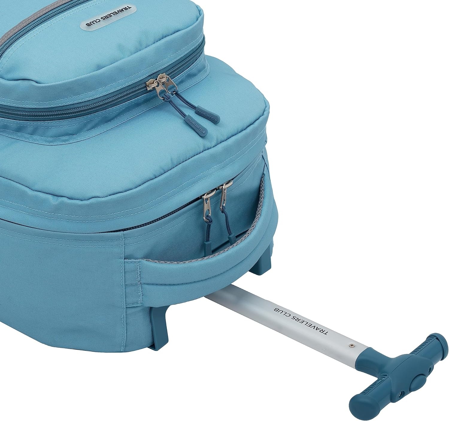 image:imageTravelers Club 18 Rolling Backpack with Shoulder Straps BlackAqua