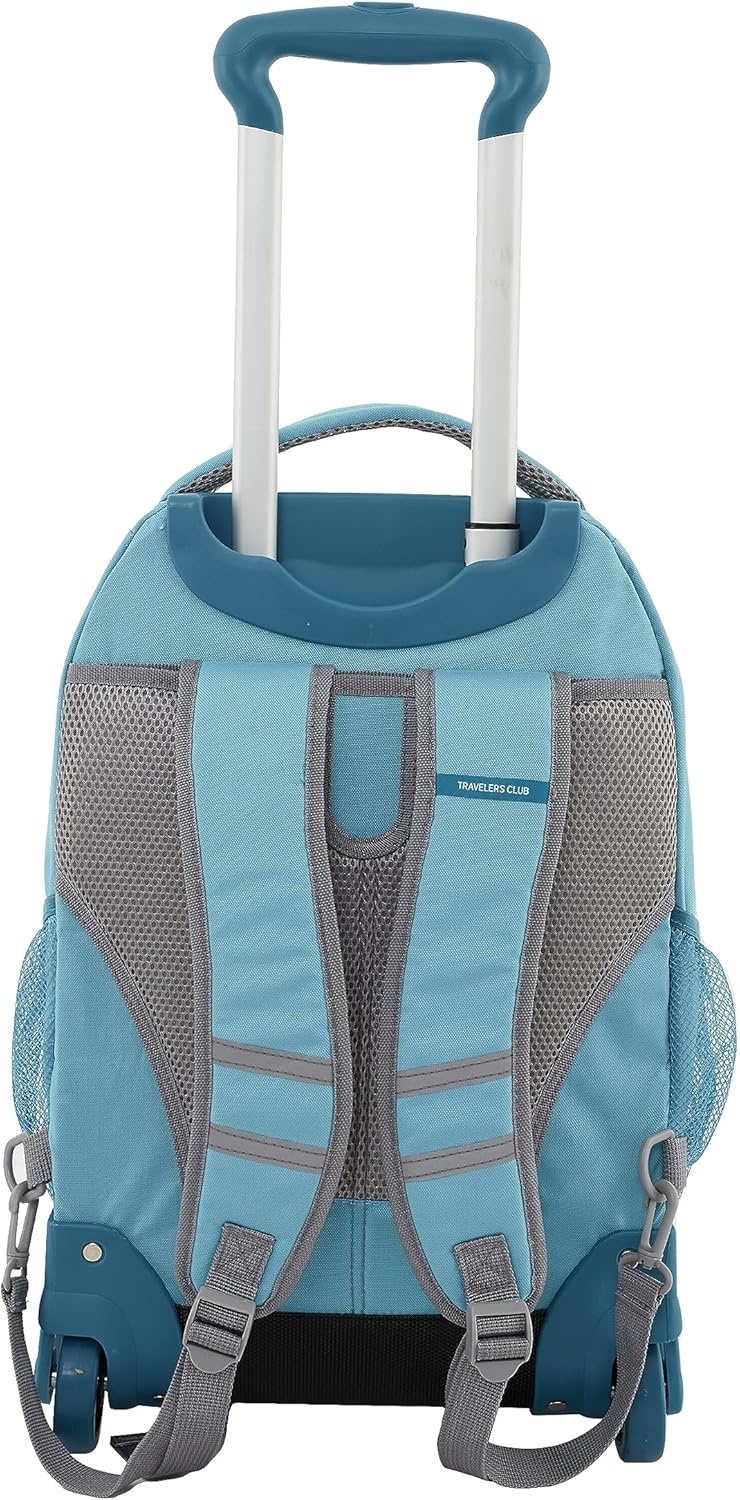 image:imageTravelers Club 18 Rolling Backpack with Shoulder Straps BlackAqua