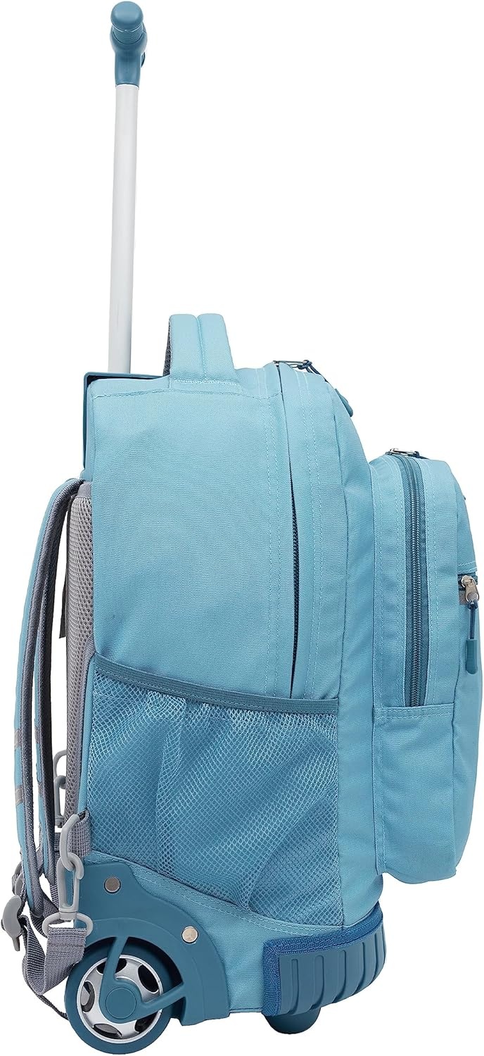 image:imageTravelers Club 18 Rolling Backpack with Shoulder Straps BlackAqua