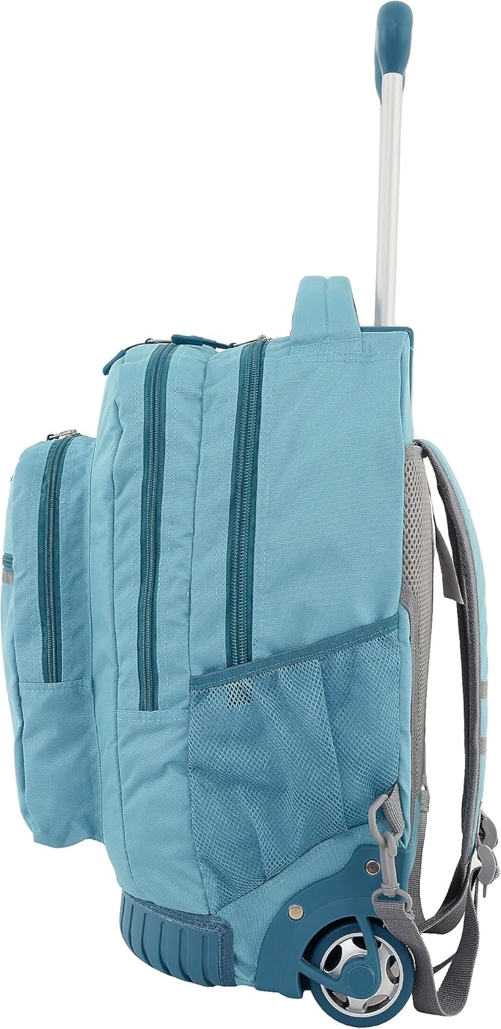 image:imageTravelers Club 18 Rolling Backpack with Shoulder Straps BlackAqua