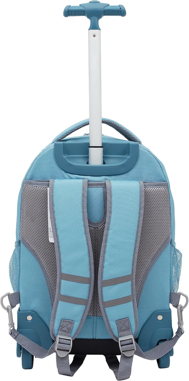 image:imageTravelers Club 18 Rolling Backpack with Shoulder Straps BlackAqua