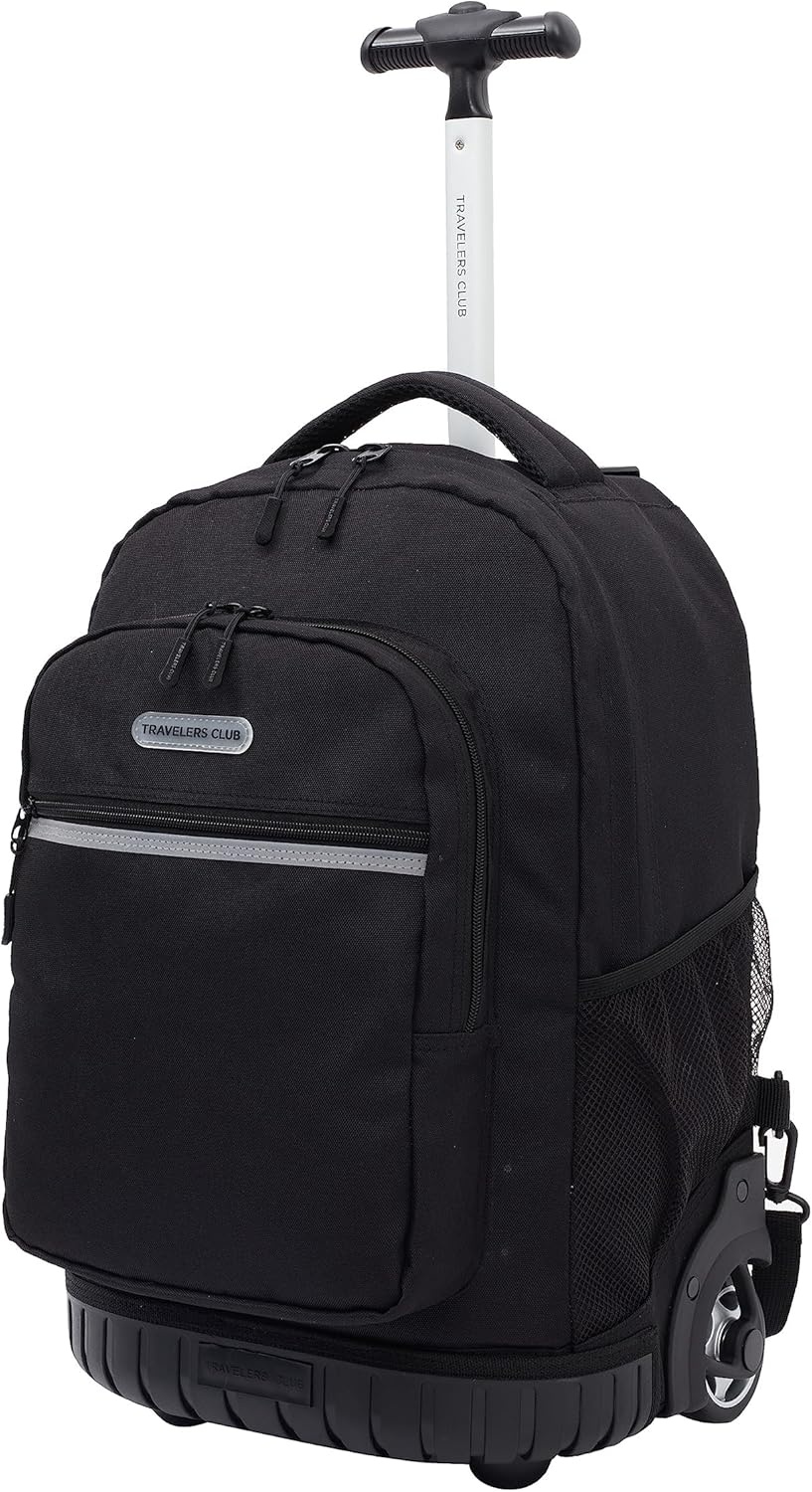 image:imageTravelers Club 18 Rolling Backpack with Shoulder Straps BlackBlack