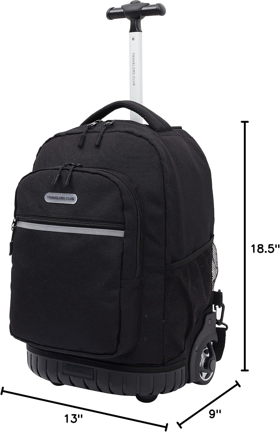 image:imageTravelers Club 18 Rolling Backpack with Shoulder Straps BlackBlack