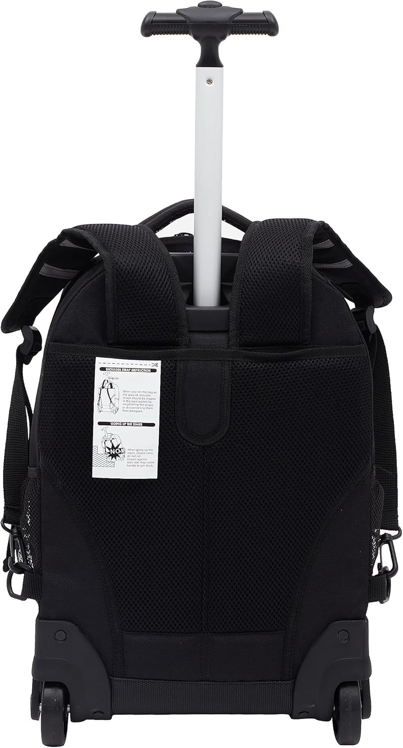 image:imageTravelers Club 18 Rolling Backpack with Shoulder Straps BlackBlack