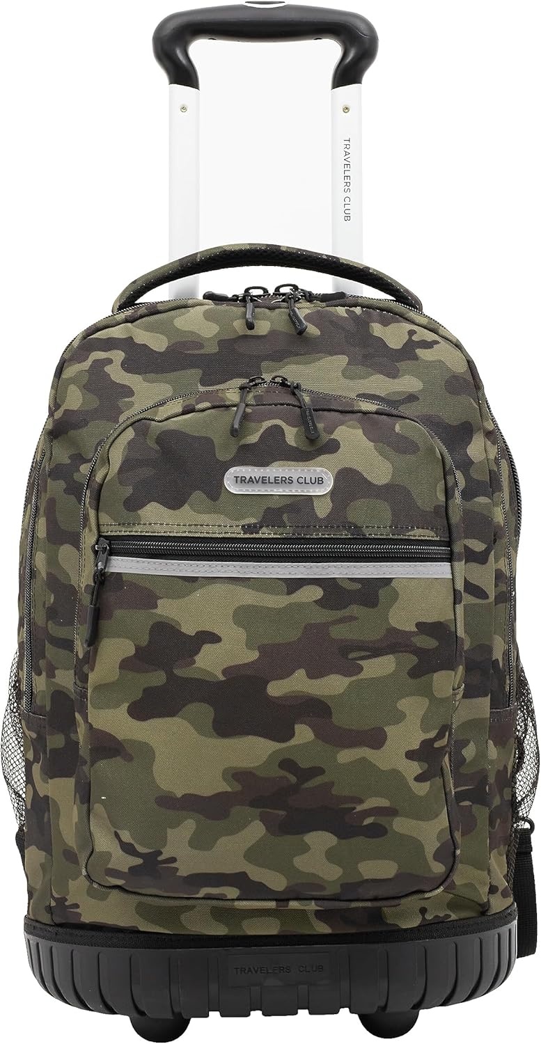 image:imageTravelers Club 18 Rolling Backpack with Shoulder Straps BlackCamo