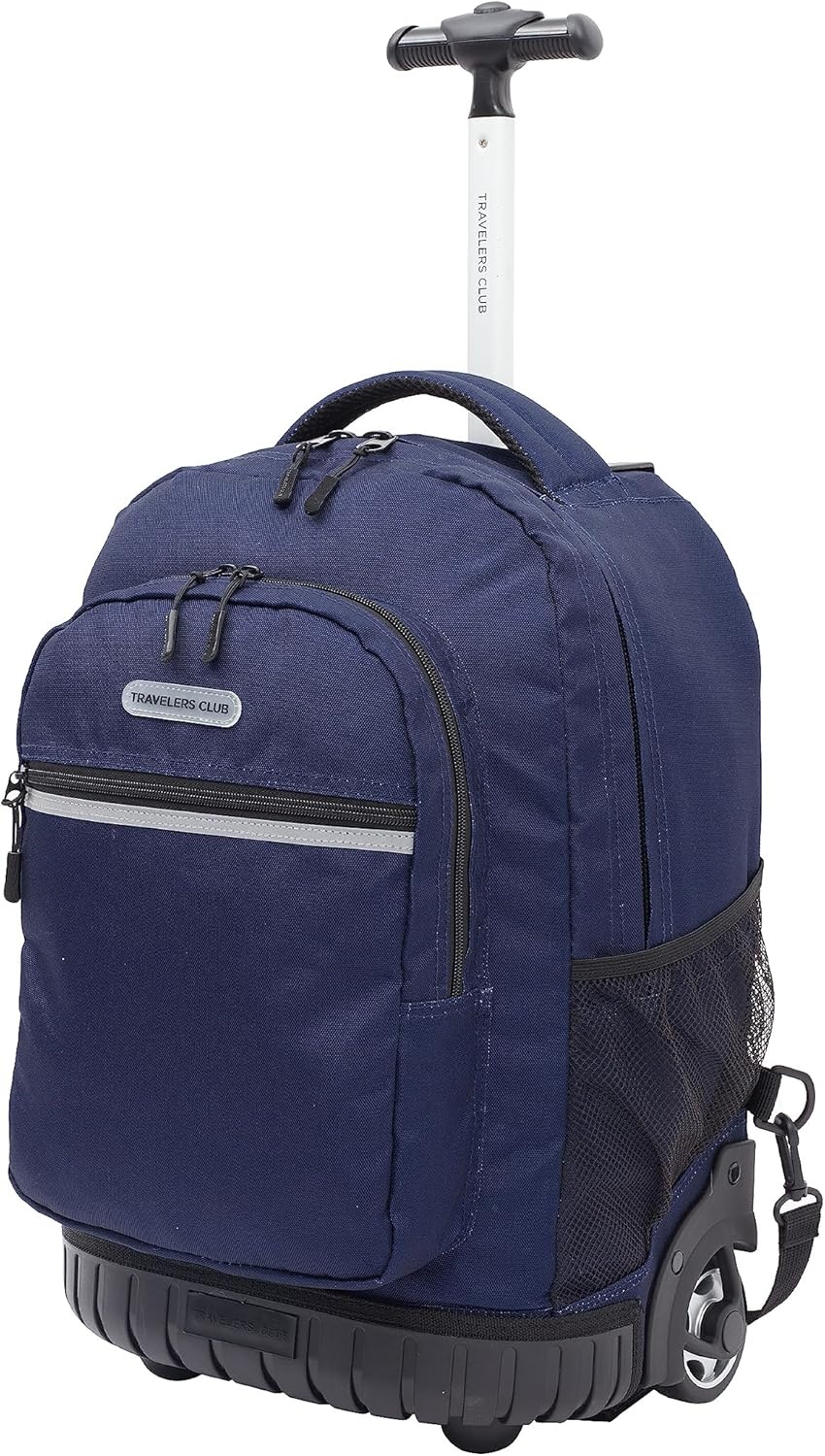 image:imageTravelers Club 18 Rolling Backpack with Shoulder Straps BlackMidnight Blue