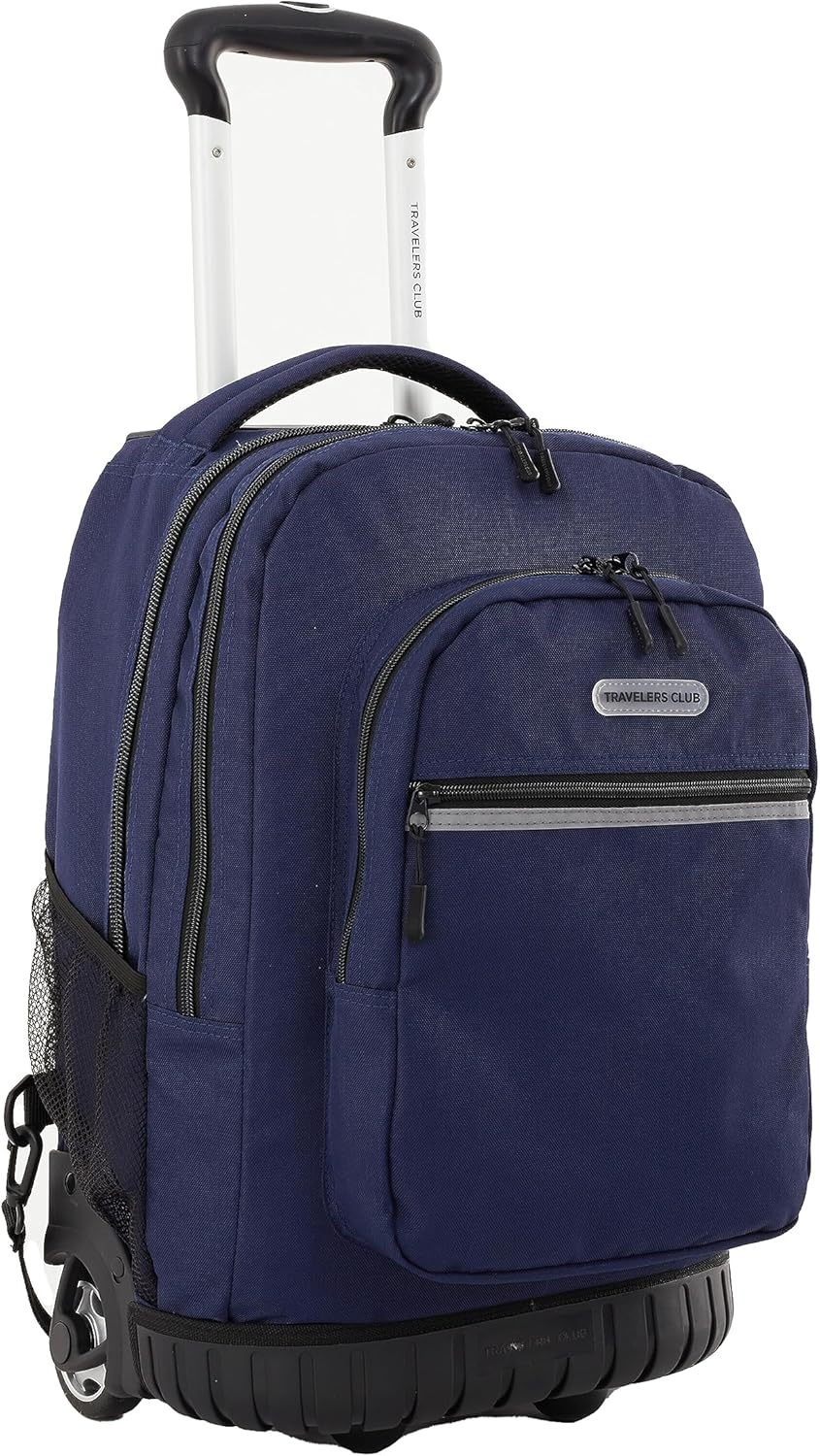 image:imageTravelers Club 18 Rolling Backpack with Shoulder Straps BlackMidnight Blue