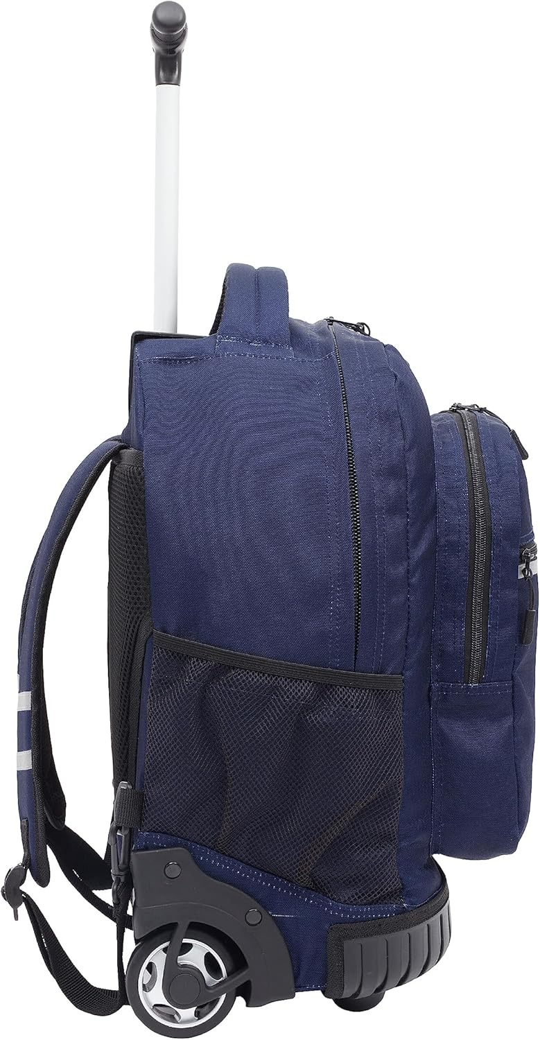 image:imageTravelers Club 18 Rolling Backpack with Shoulder Straps BlackMidnight Blue