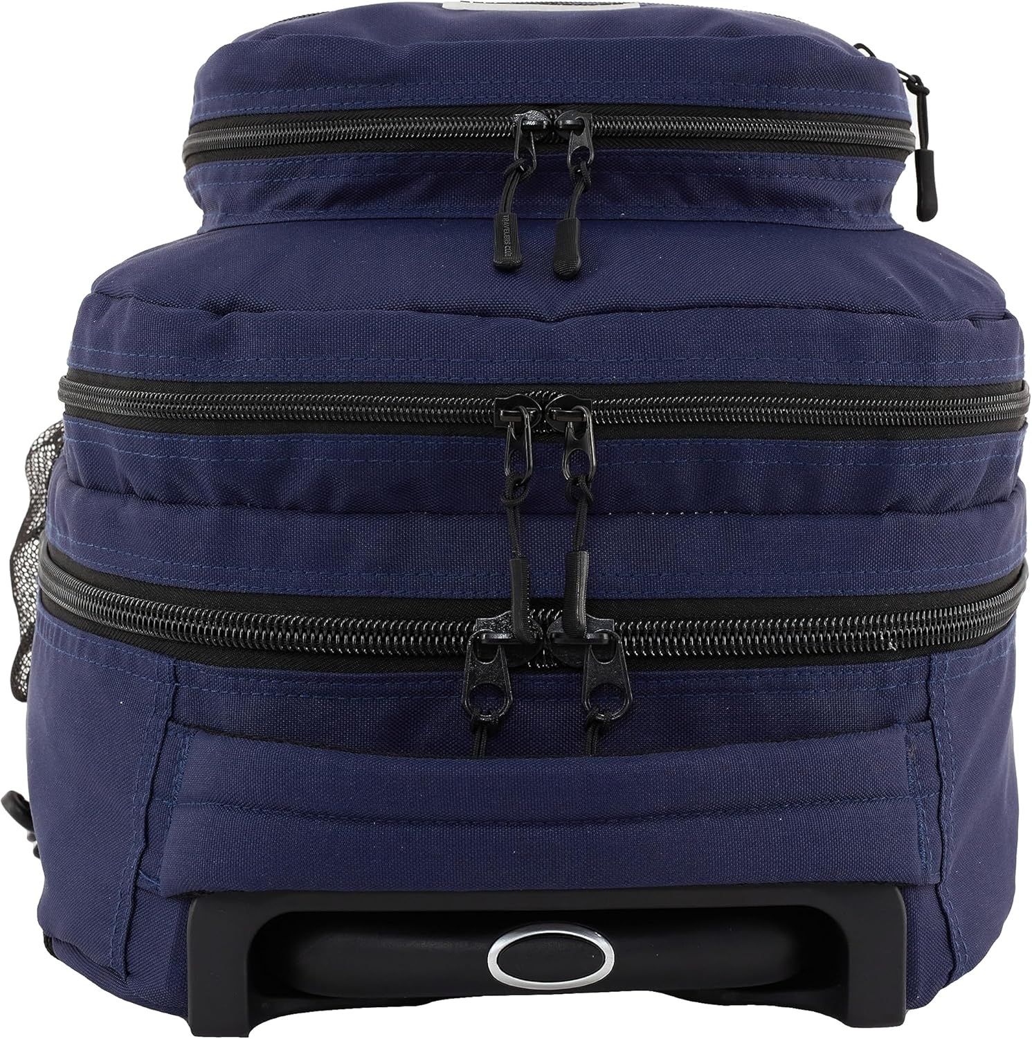 image:imageTravelers Club 18 Rolling Backpack with Shoulder Straps BlackMidnight Blue