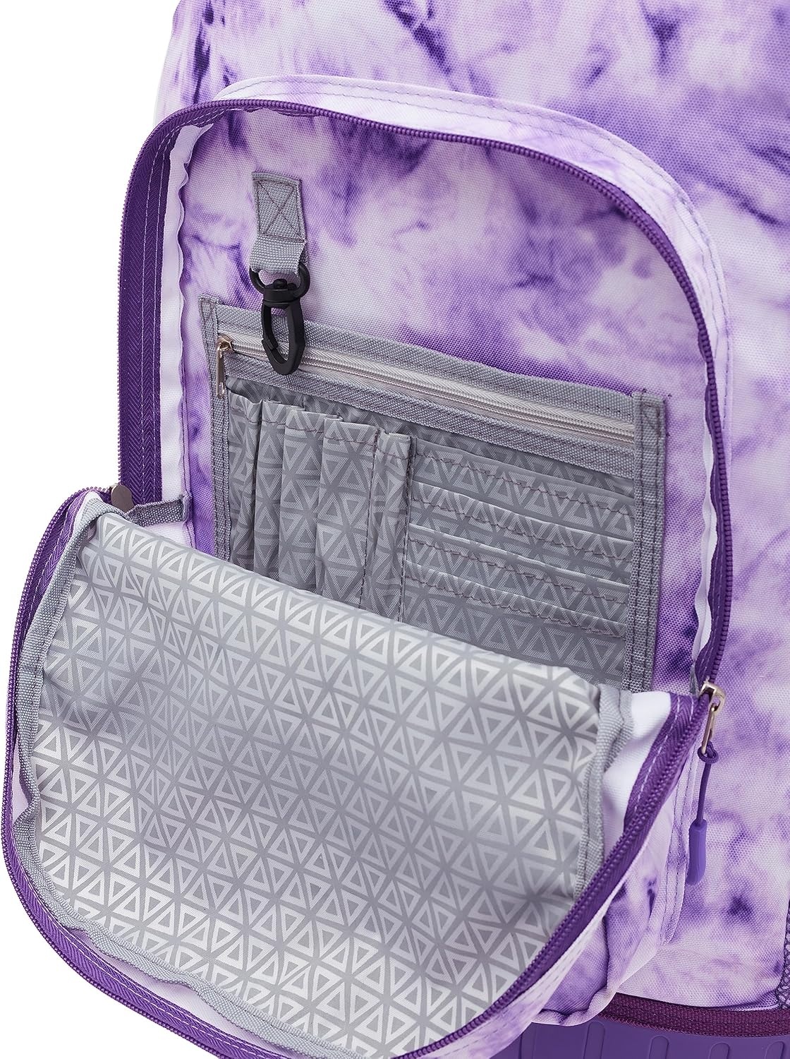 image:imageTravelers Club 18 Rolling Backpack with Shoulder Straps BlackPurple Tie