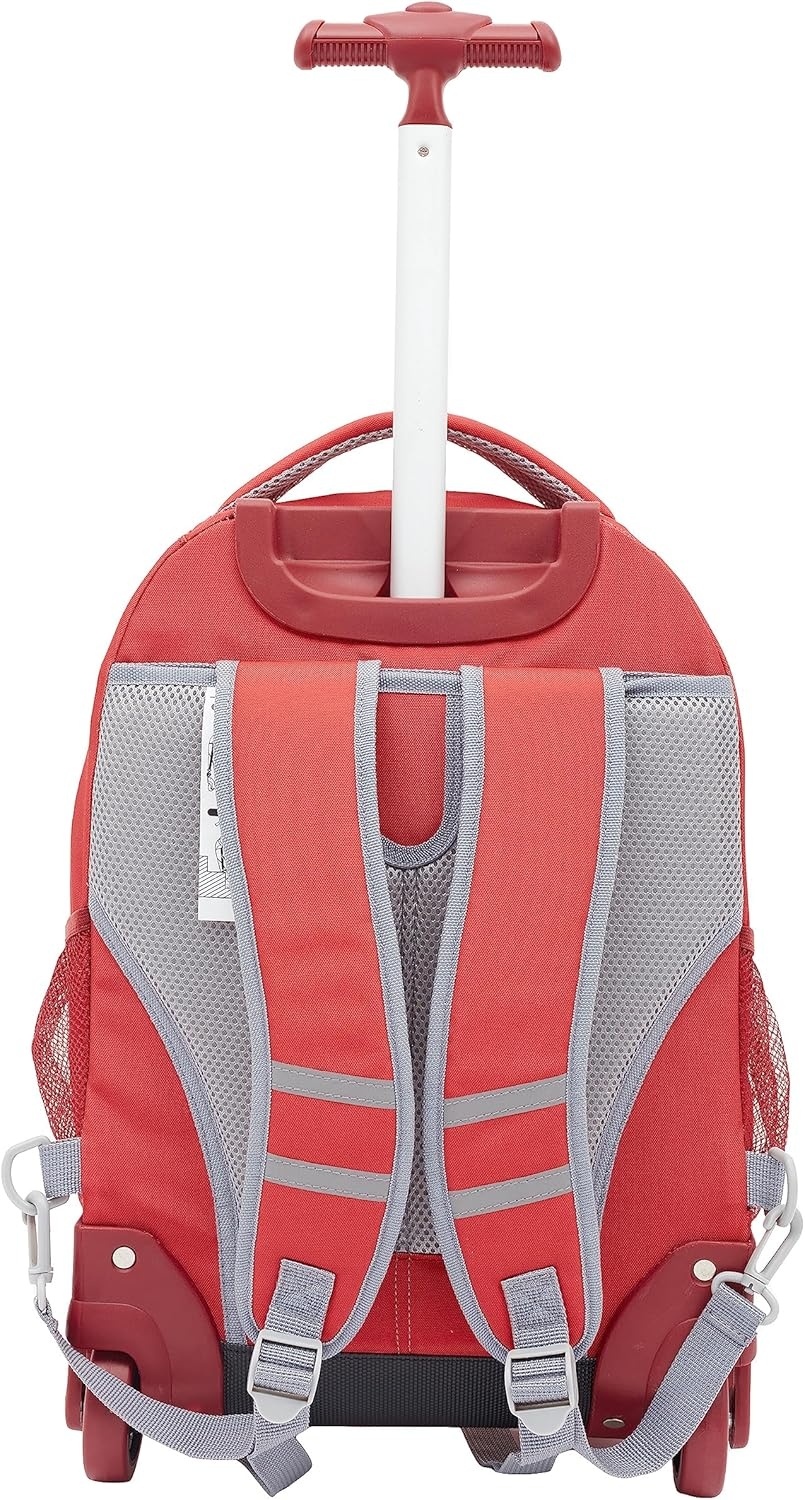 image:imageTravelers Club 18 Rolling Backpack with Shoulder Straps BlackRed