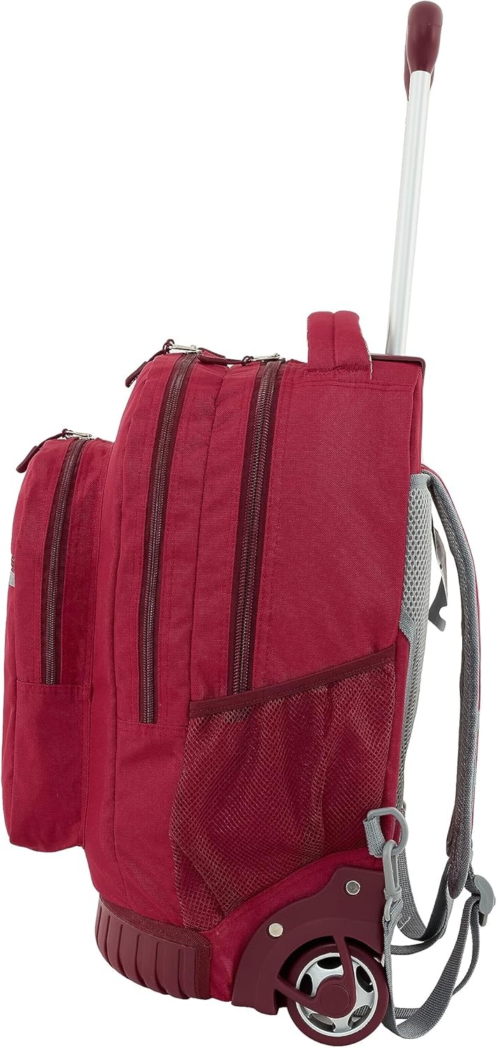 image:imageTravelers Club 18 Rolling Backpack with Shoulder Straps BlackRed