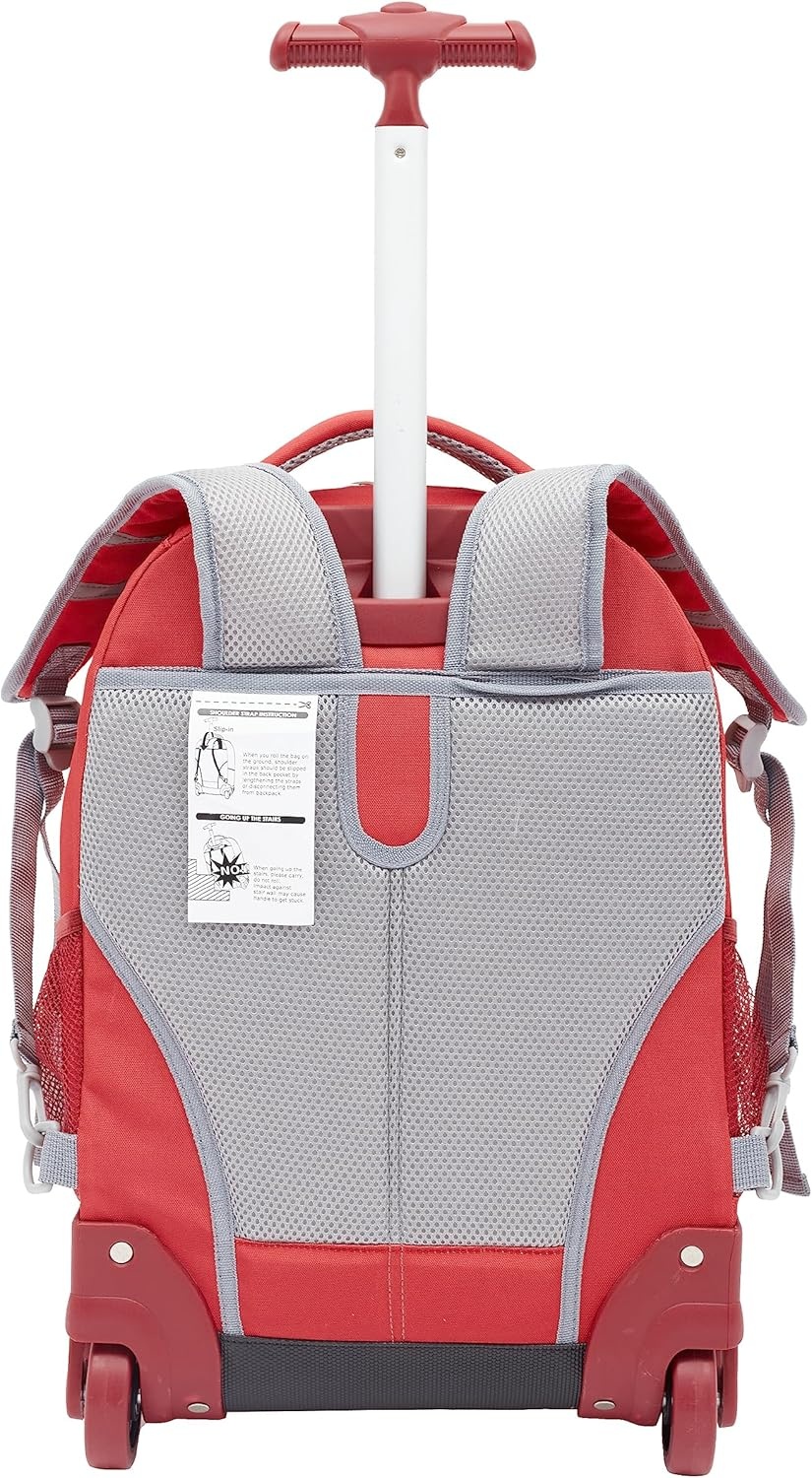 image:imageTravelers Club 18 Rolling Backpack with Shoulder Straps BlackRed