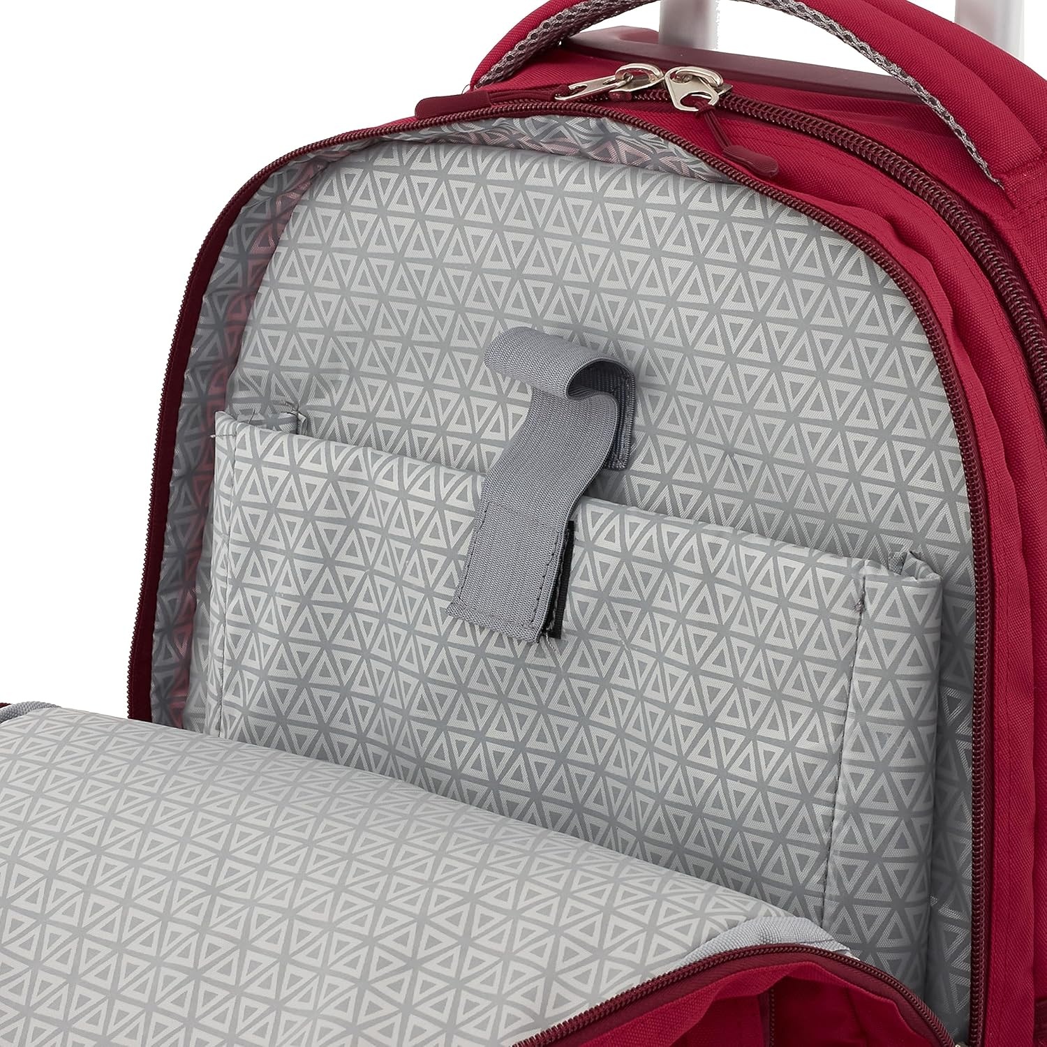 image:imageTravelers Club 18 Rolling Backpack with Shoulder Straps BlackRed