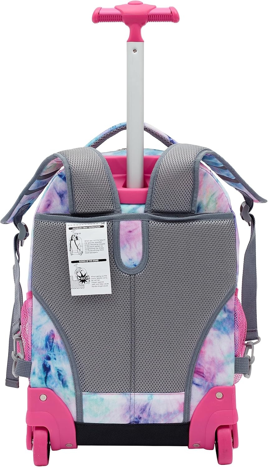 image:imageTravelers Club 18 Rolling Backpack with Shoulder Straps BlackTie Dye