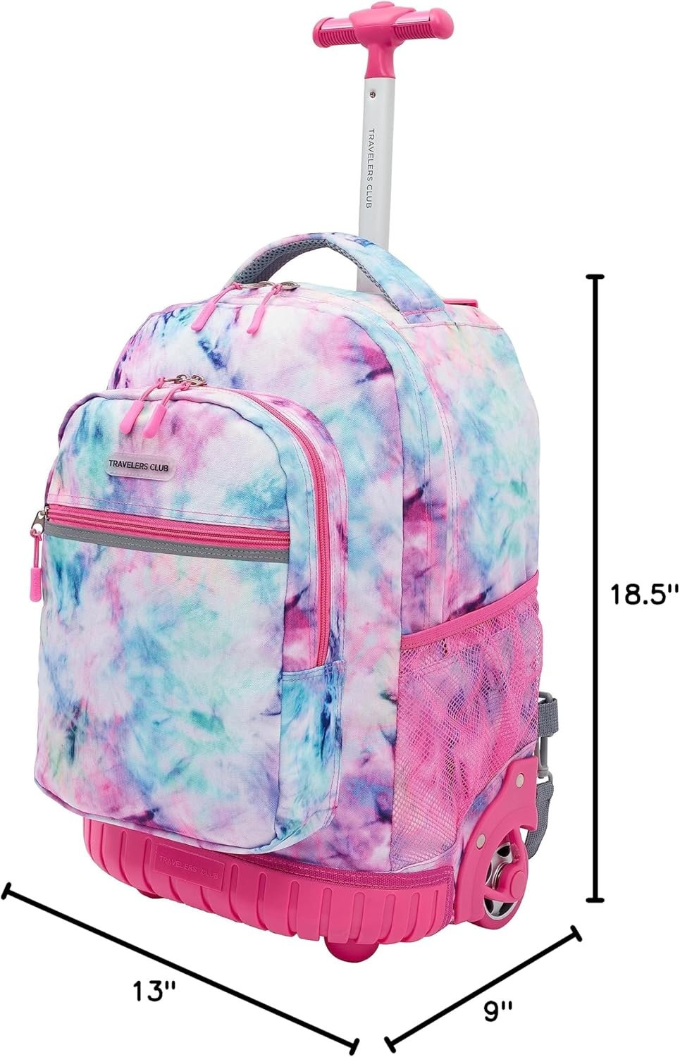 image:imageTravelers Club 18 Rolling Backpack with Shoulder Straps BlackTie Dye