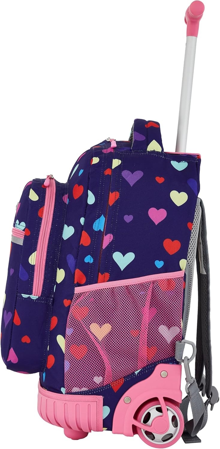image:imageTravelers Club 4 Piece Rolling Backpack Set With AccessoriesHeartHeart