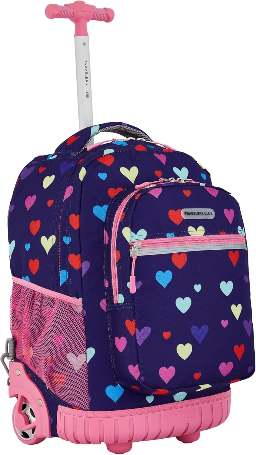 image:imageTravelers Club 4 Piece Rolling Backpack Set With AccessoriesHeartHeart