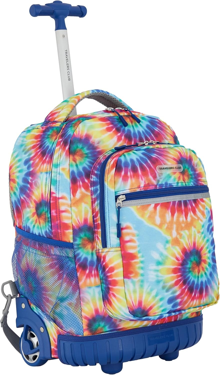 image:imageTravelers Club 4 Piece Rolling Backpack Set With AccessoriesHeartTie Dye