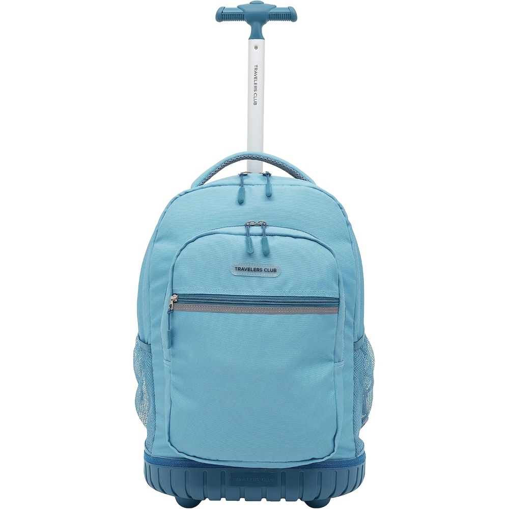 image:imageTravelers Club 18 Rolling Backpack with Shoulder Straps BlackAqua