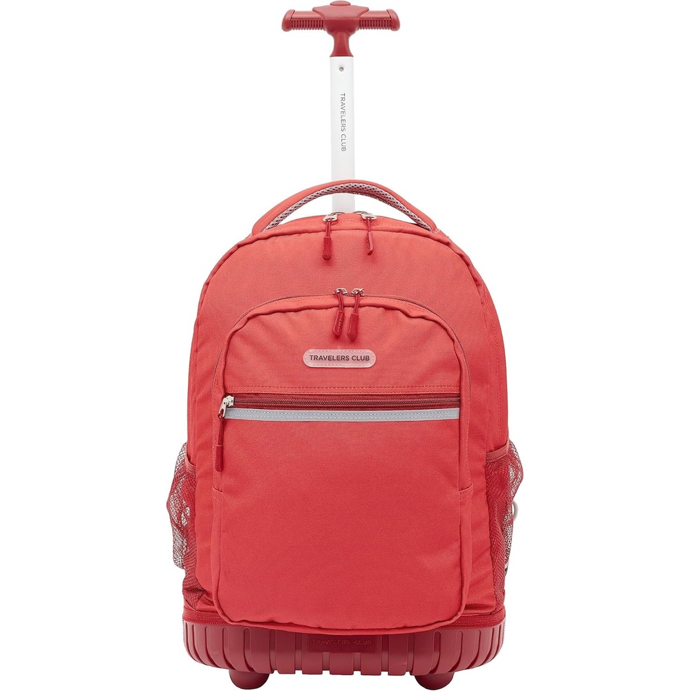 image:imageTravelers Club 18 Rolling Backpack with Shoulder Straps BlackRed