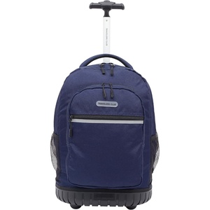 image:imageTravelers Club 18 Rolling Backpack with Shoulder Straps BlackMidnight Blue
