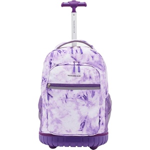 image:imageTravelers Club 18 Rolling Backpack with Shoulder Straps BlackPurple Tie