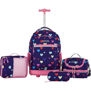 image:imageTravelers Club 4 Piece Rolling Backpack Set With AccessoriesHeartHeart