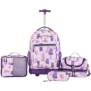 image:imageTravelers Club 4 Piece Rolling Backpack Set With AccessoriesHeartWater