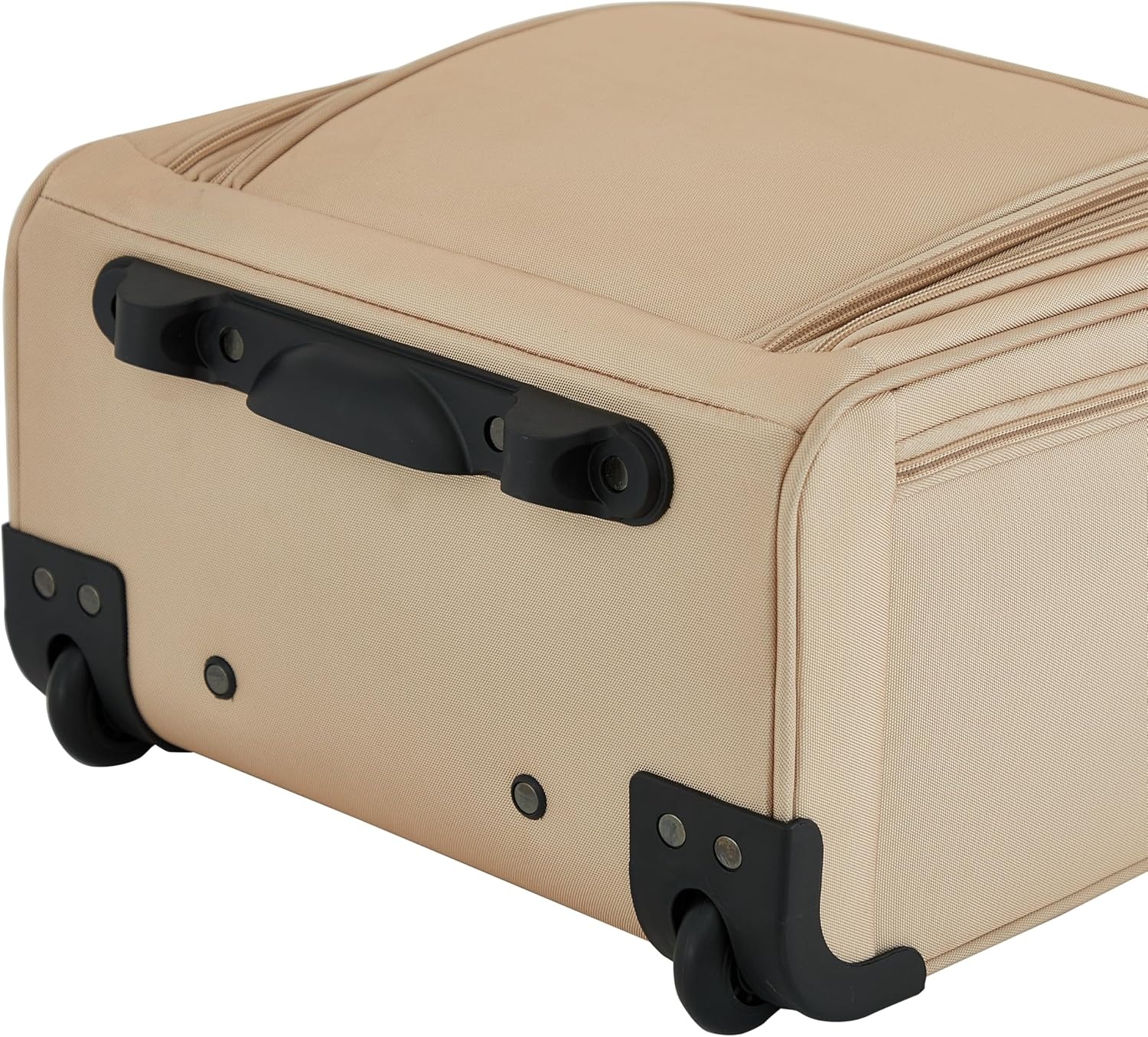image:imageFrench Connection 16 Underseat CarryOn Luggage with USBUSBC Ports BlackToasted Almond