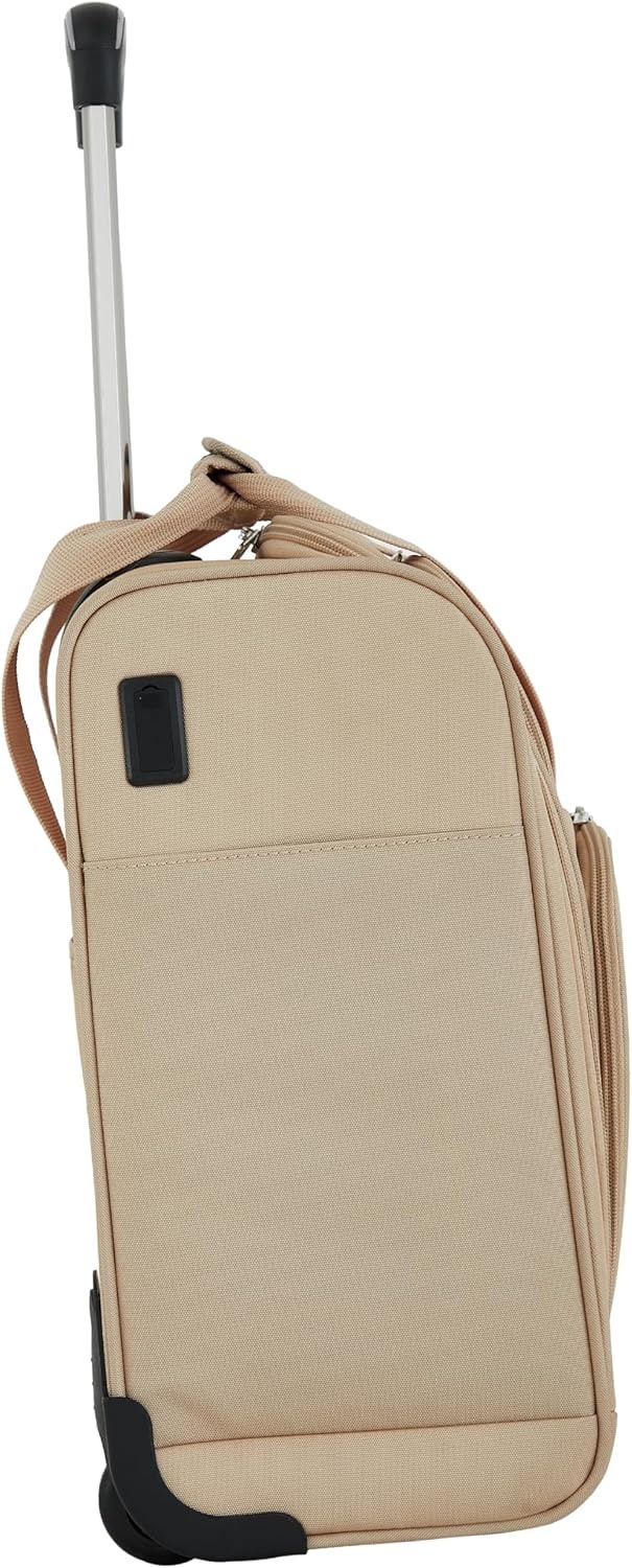 image:imageFrench Connection 16 Underseat CarryOn Luggage with USBUSBC Ports BlackToasted Almond