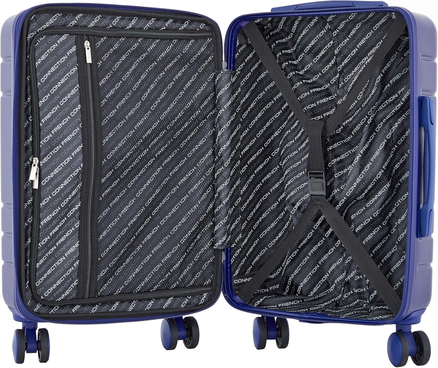 image:imageFrench Connection St Martin CarryOn Luggage with Cup HolderUSB Ports Blue DepthsBlue Depths