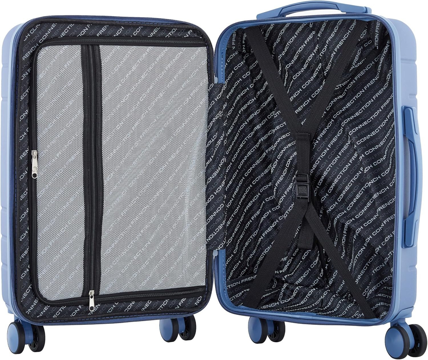 image:imageFrench Connection St Martin CarryOn Luggage with Cup HolderUSB Ports Blue DepthsStormy Blue