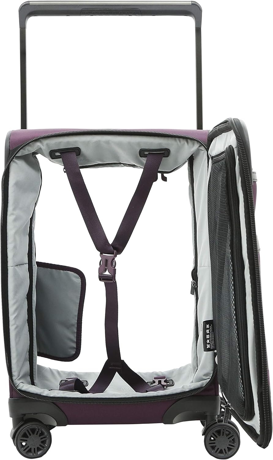 image:imageMampA Dual Opening Wide Trolley CarryOn Luggage Black 22InchPurple
