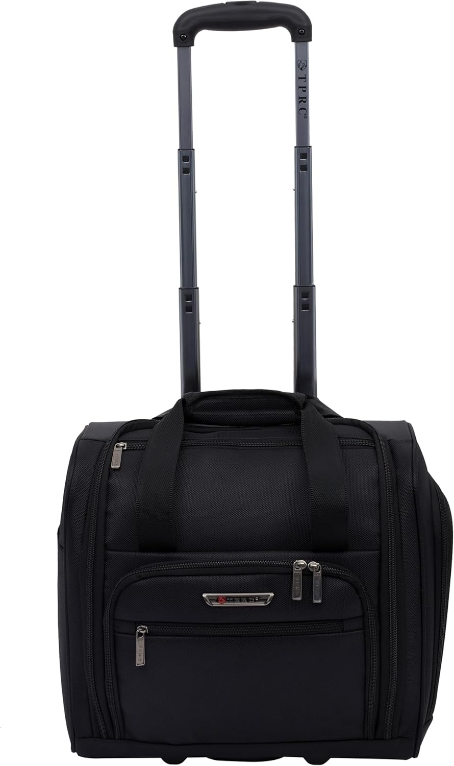image:imageTPRC 15 Underseat CarryOn Luggage Airline Approved Personal Item with USB Charging Port PurpleBlack