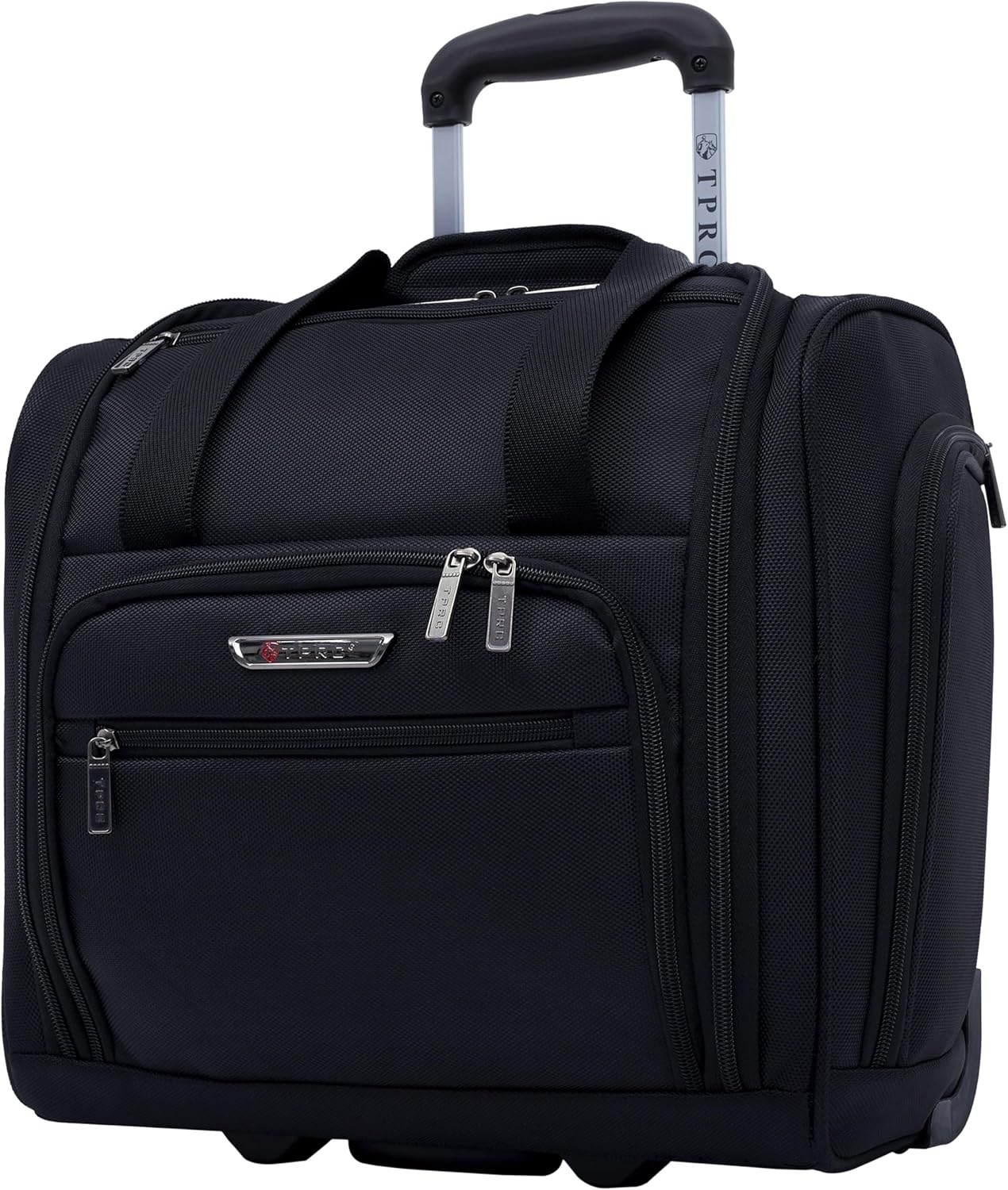 image:imageTPRC 15 Underseat CarryOn Luggage Airline Approved Personal Item with USB Charging Port PurpleBlack