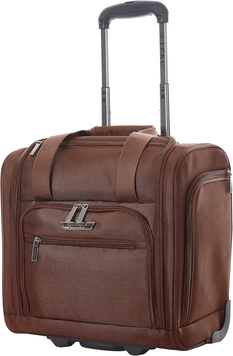 image:imageTPRC 15 Underseat CarryOn Luggage Airline Approved Personal Item with USB Charging Port PurpleBrown