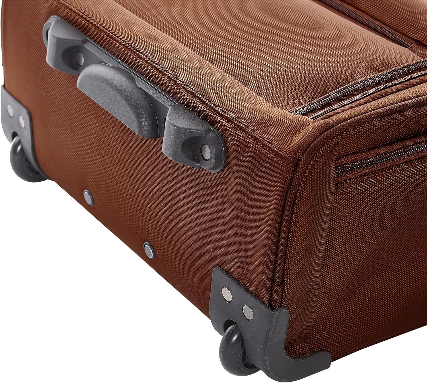 image:imageTPRC 15 Underseat CarryOn Luggage Airline Approved Personal Item with USB Charging Port PurpleBrown