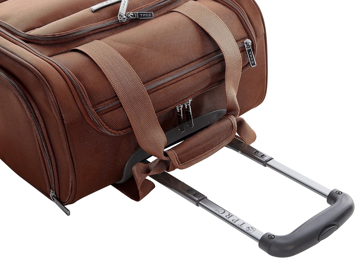 image:imageTPRC 15 Underseat CarryOn Luggage Airline Approved Personal Item with USB Charging Port PurpleBrown