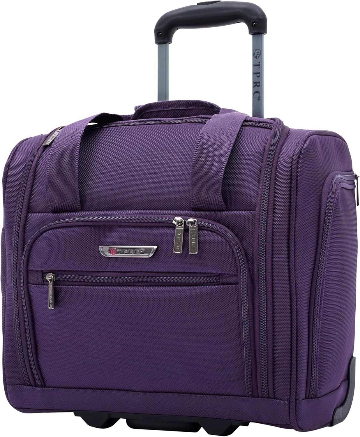 image:imageTPRC 15 Underseat CarryOn Luggage Airline Approved Personal Item with USB Charging Port PurplePurple