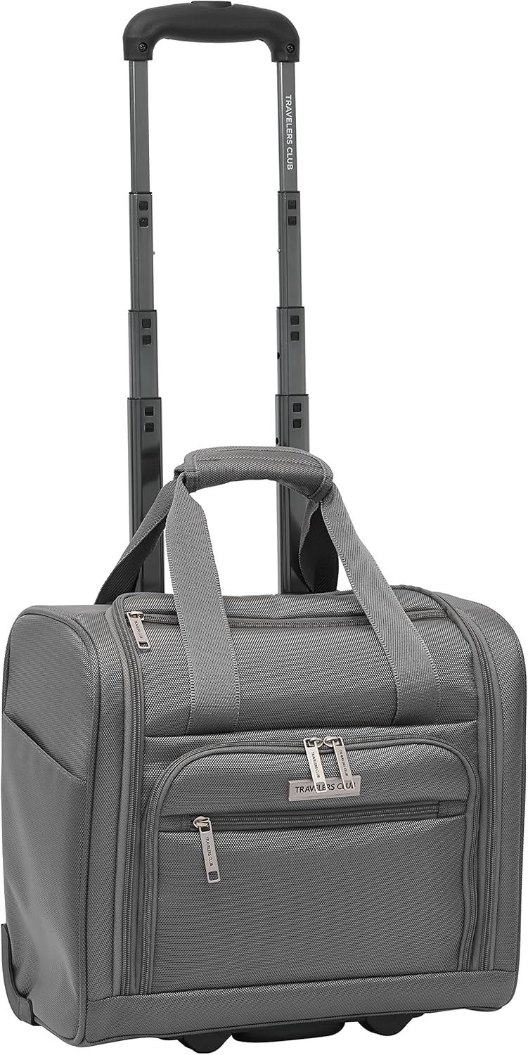 image:imageTravelers Club 14 Piece Riddock Luggage and Travel Accessories Set Navy BlueCharcoal
