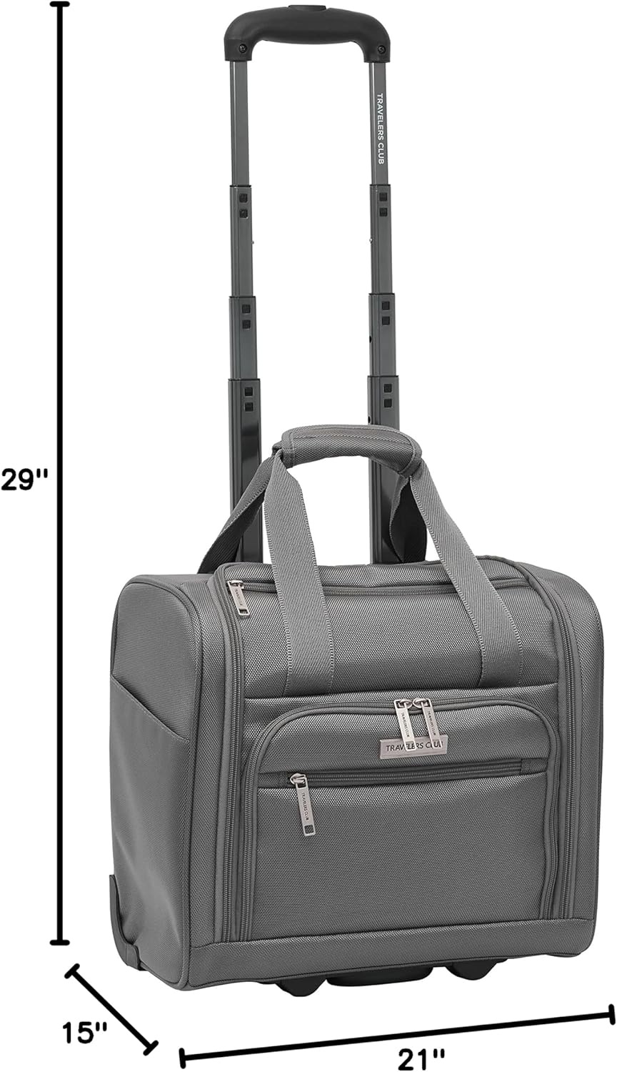 image:imageTravelers Club 14 Piece Riddock Luggage and Travel Accessories Set Navy BlueCharcoal
