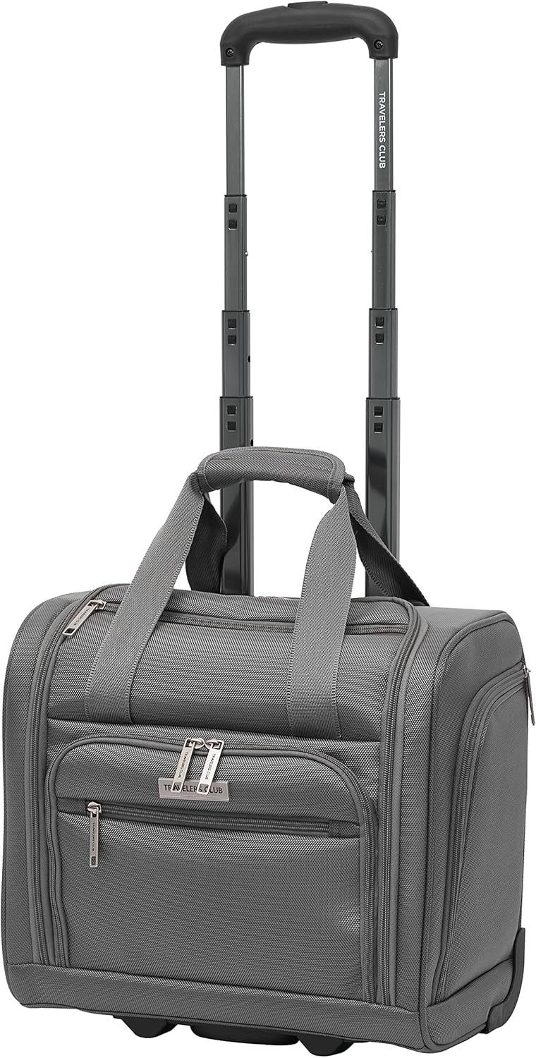 image:imageTravelers Club 14 Piece Riddock Luggage and Travel Accessories Set Navy BlueCharcoal