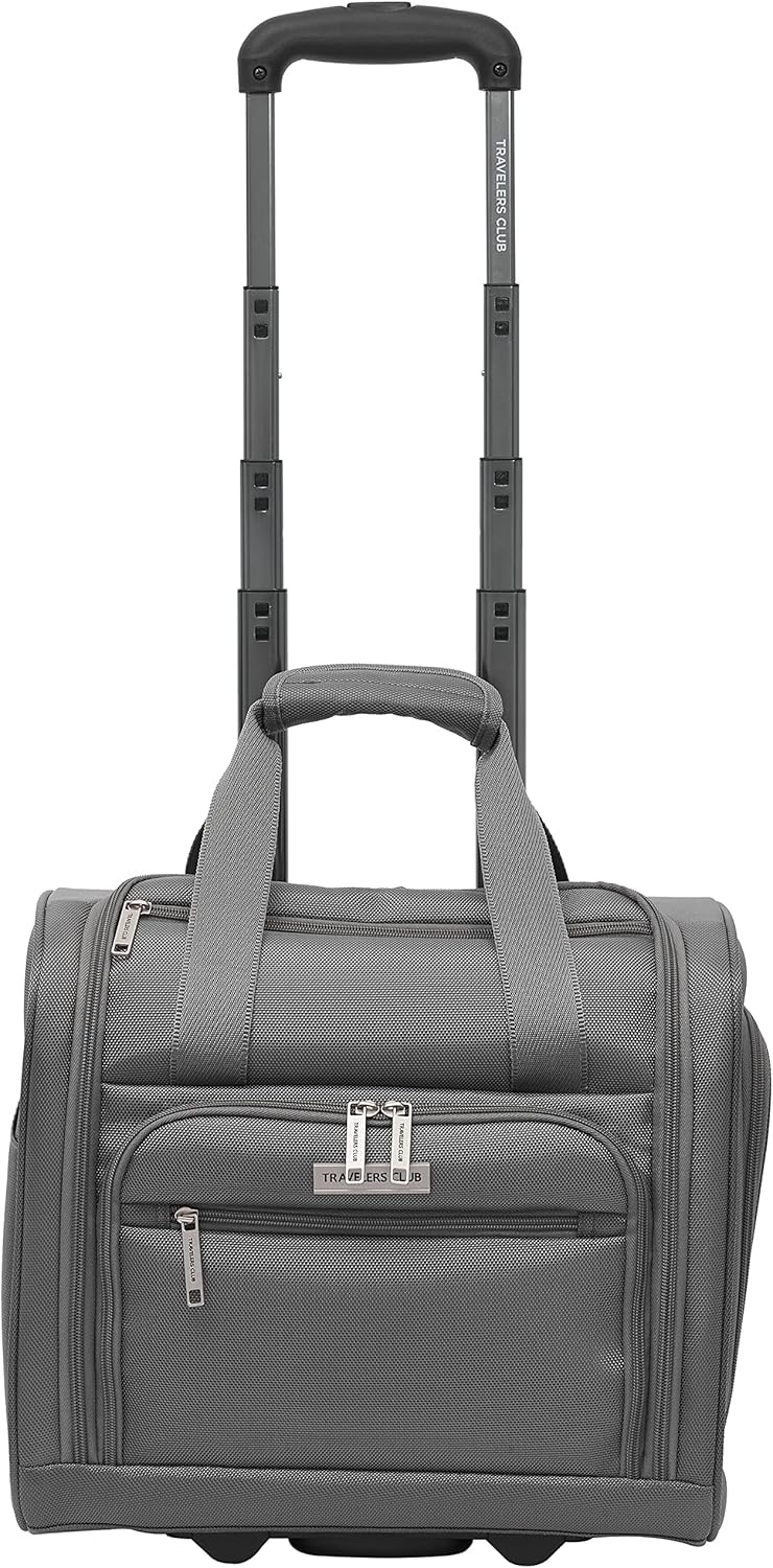 image:imageTravelers Club 14 Piece Riddock Luggage and Travel Accessories Set Navy BlueCharcoal