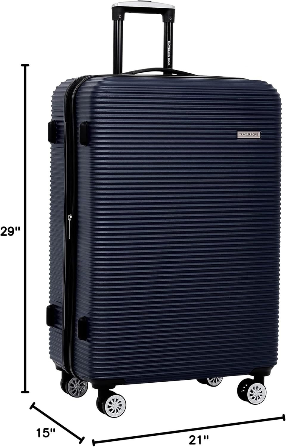 image:imageTravelers Club 14 Piece Riddock Luggage and Travel Accessories Set Navy BlueNavy Blue