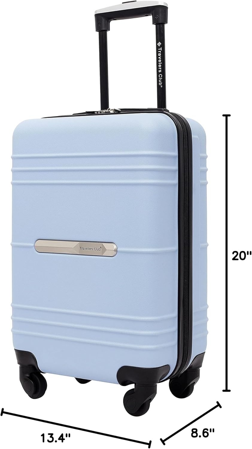 image:imageTravelers Club 22 Richmond Spinner CarryOn Luggage BoneBlue