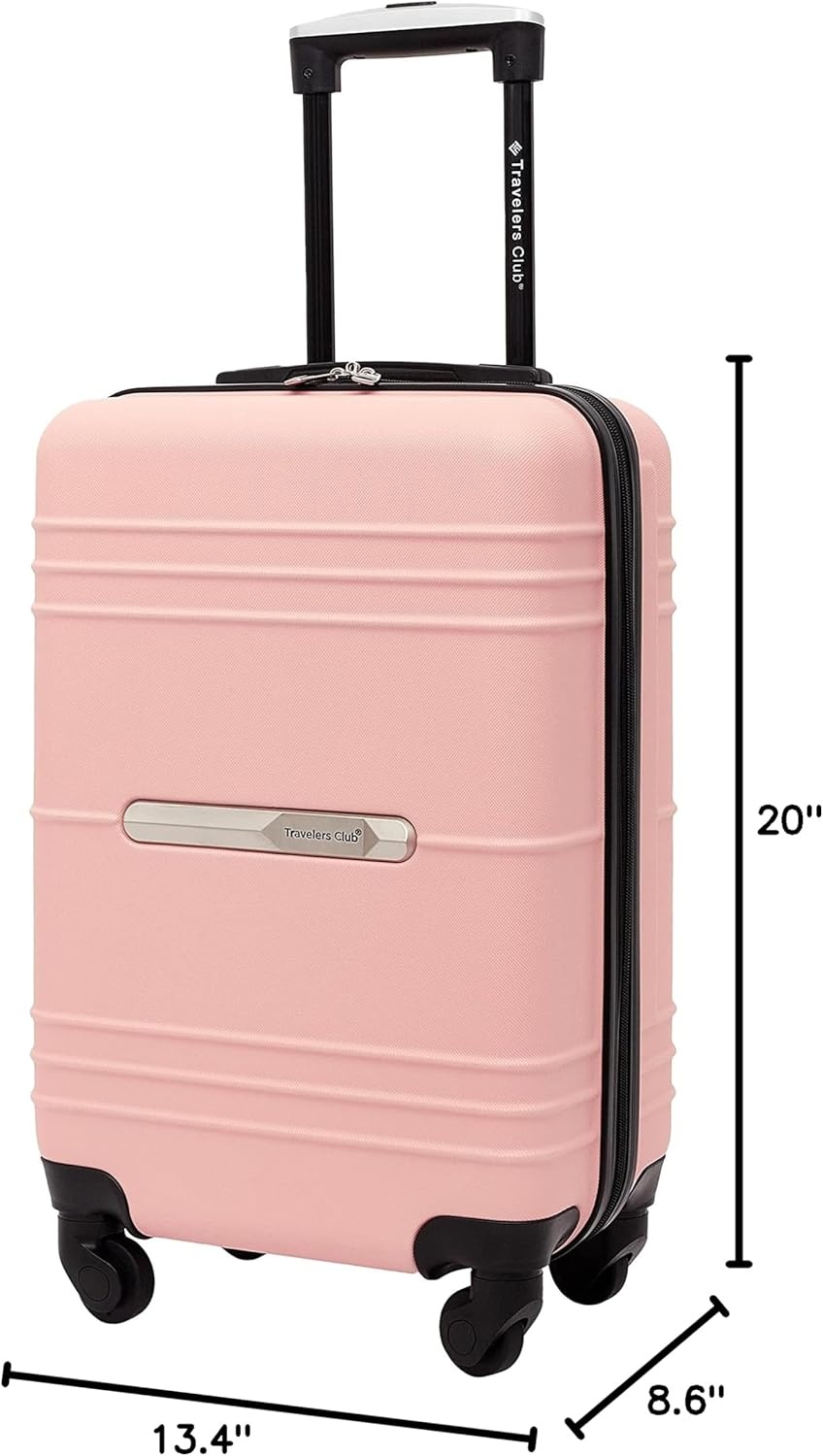 image:imageTravelers Club 22 Richmond Spinner CarryOn Luggage BoneRose Gold