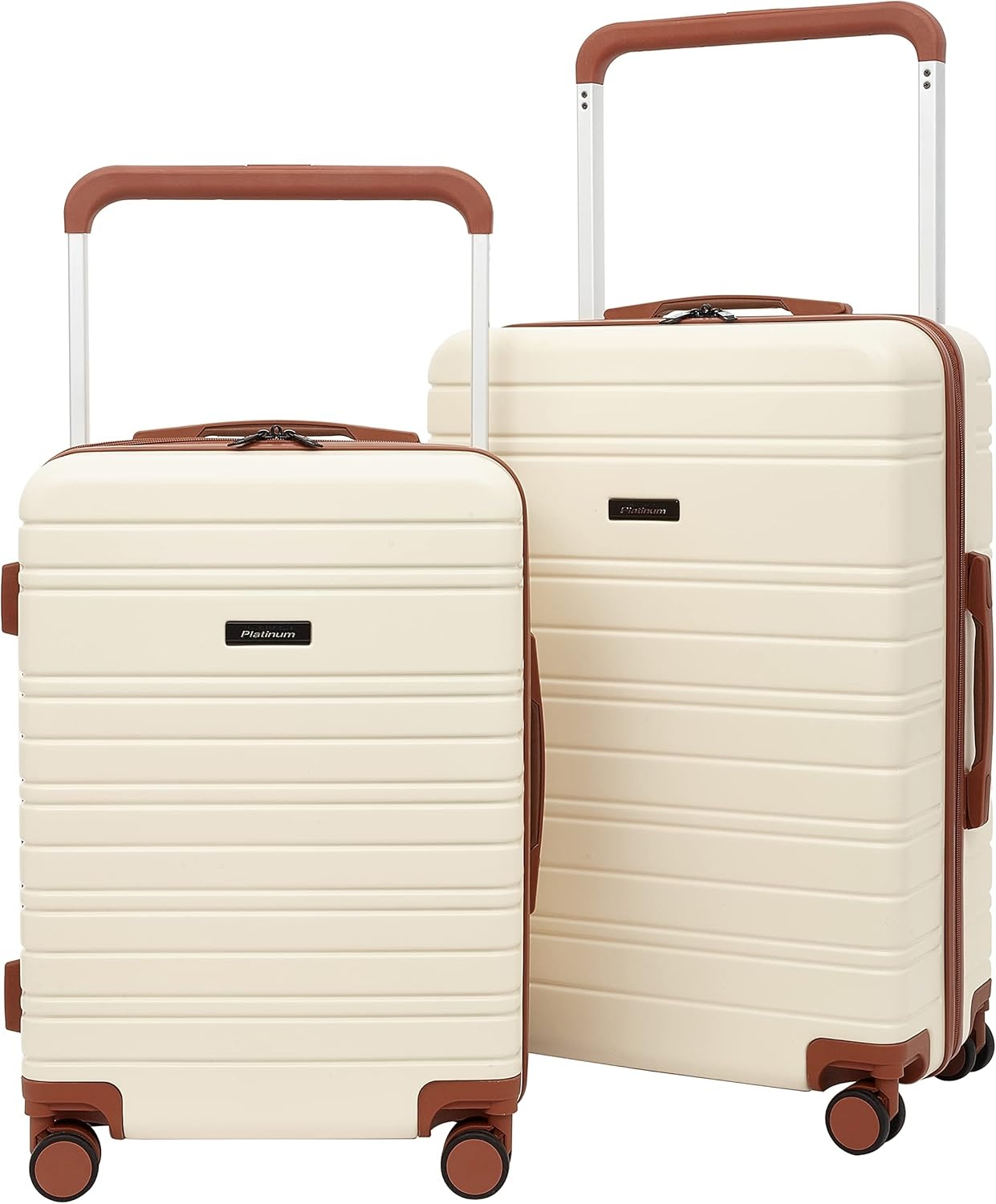 image:imageTravelers Club 2PC or 20 Navigate Luggage Set Burgundy 2PC SetIvory