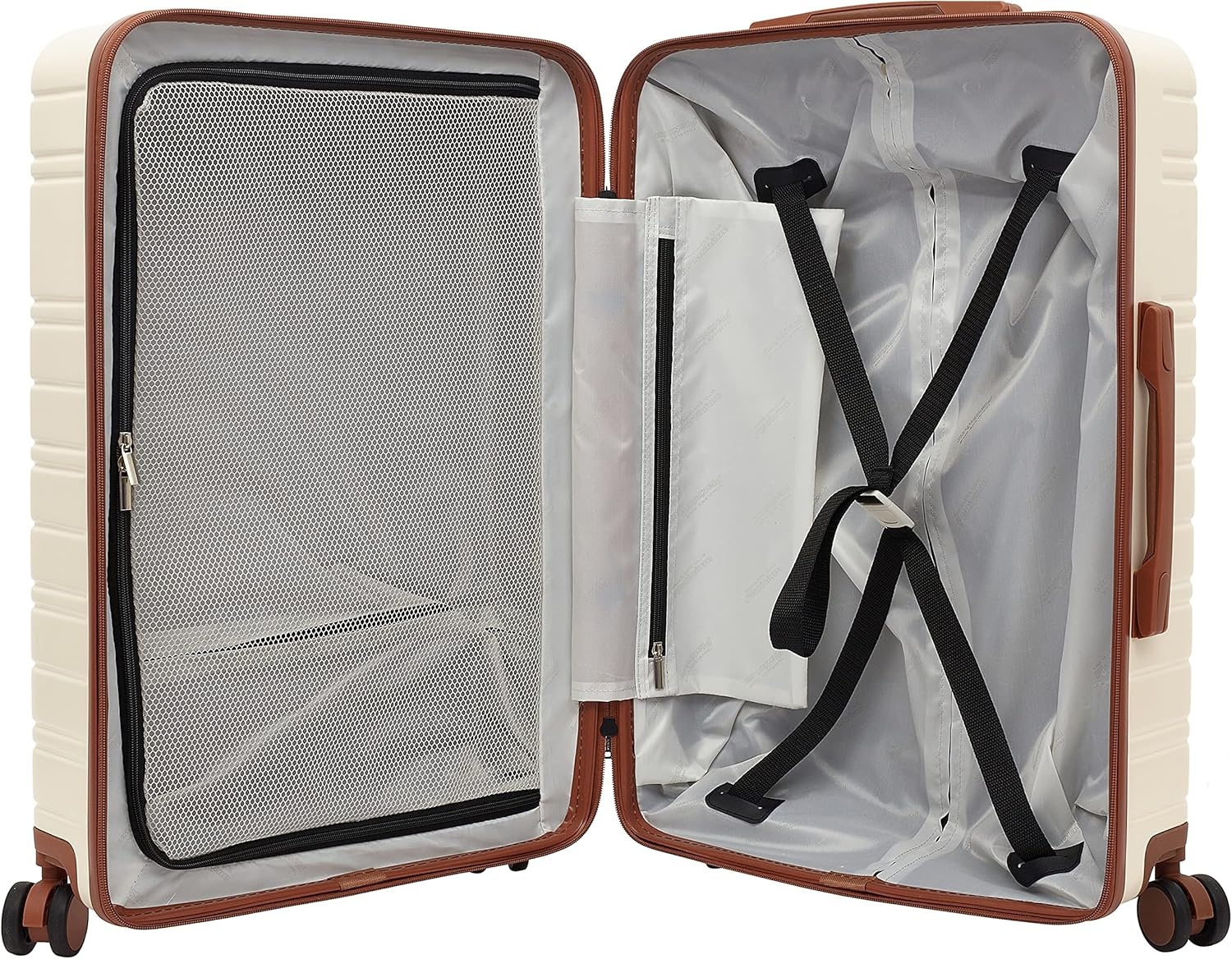 image:imageTravelers Club 2PC or 20 Navigate Luggage Set Burgundy 2PC SetIvory
