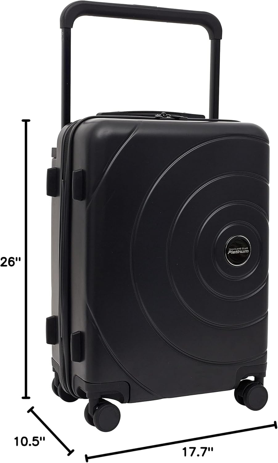 image:imageTravelers Club 2PC or 20 Odyssey Luggage Set Blush 20 CarryOnBlack